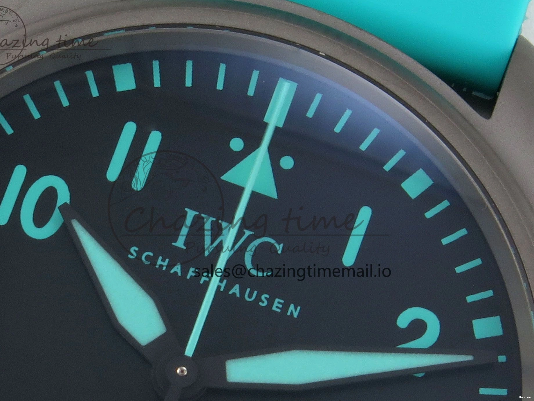 MIROTIME 1227 Pilot Mark XX BLSF 1:1 Best Edition Black Blue Dial on Blue Rubber Strap MIYOTA Sleek 6989